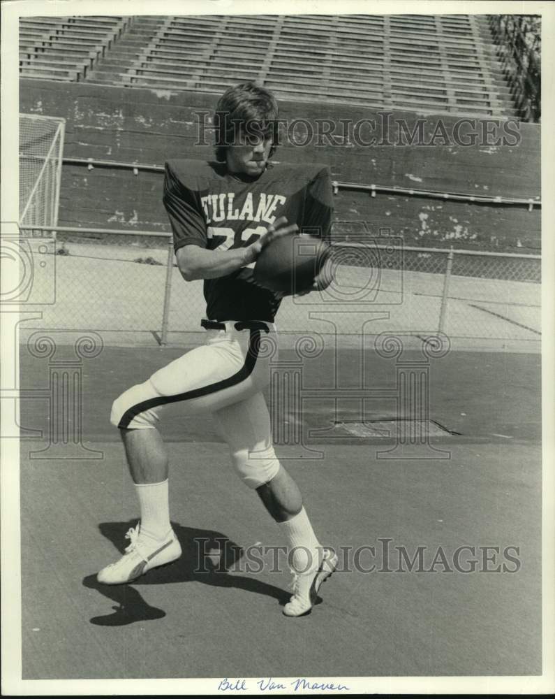 1979 Press Photo Tulane University football&#39;s Bill Van Maren - nos34888- Historic Images