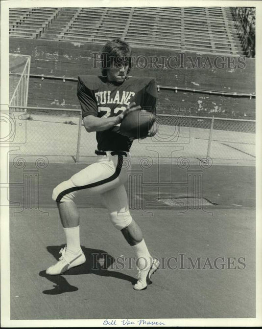 1979 Press Photo Tulane University football's Bill Van Maren - nos34888- Historic Images