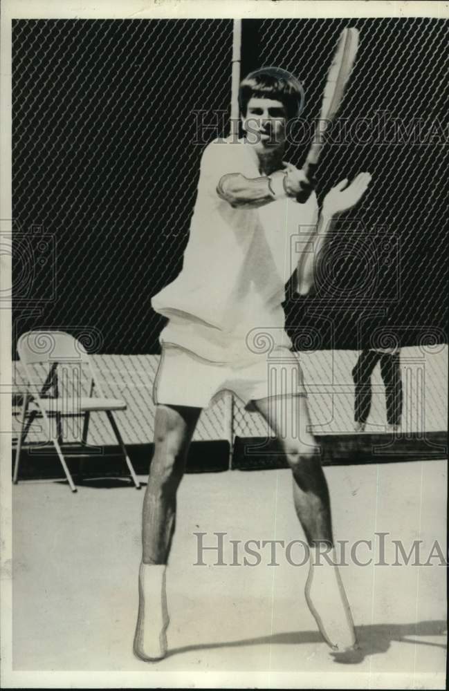 1970 Press Photo Tennis player Eric van Dillen youngest Davis Cupper in 10 years- Historic Images