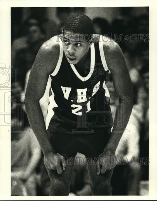 1989 Press Photo Varnado High School basketball's Lenear Burns - nos34931- Historic Images