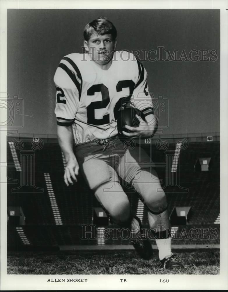 1971 Press Photo Louisiana State University football tailback Allen Shorey- Historic Images