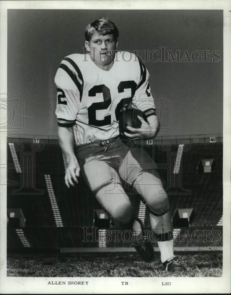 1969 Press Photo Louisiana State University football tailback Allen Shorey- Historic Images