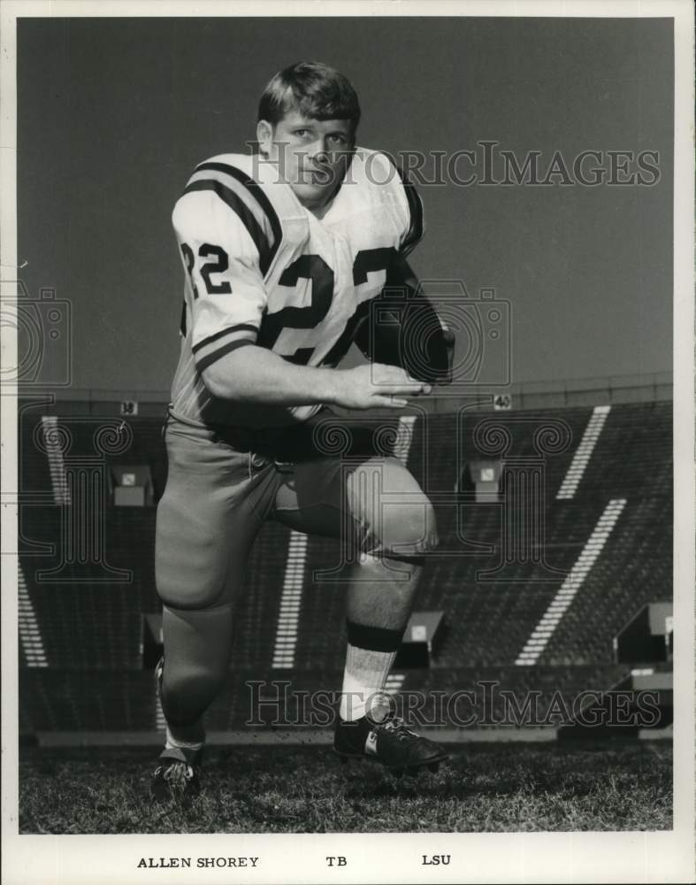 1972 Press Photo Louisiana State University football tailback Allen Shorey- Historic Images