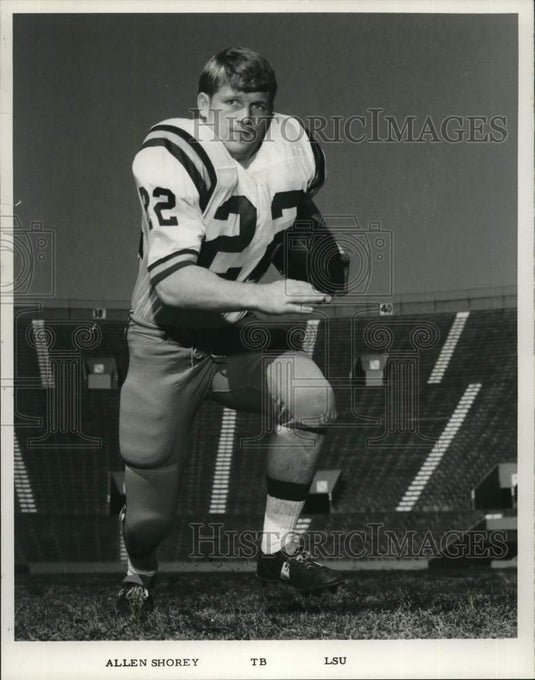 1972 Press Photo Louisiana State University football tailback Allen Shorey- Historic Images