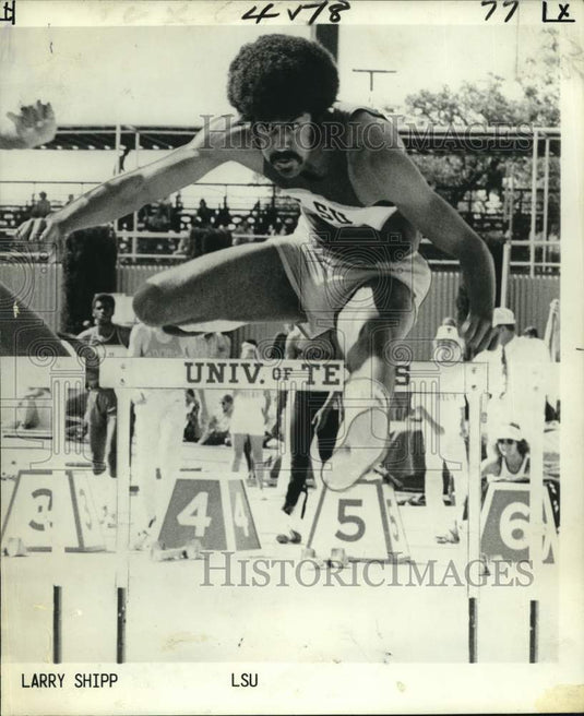 1975 Press Photo LSU hurdler star Larry Shipp; LSU athletes among world's best- Historic Images