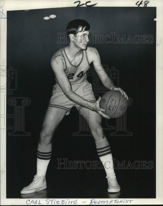 1969 Press Photo Rams' basketball forward Carl Stiebing - nos35014- Historic Images