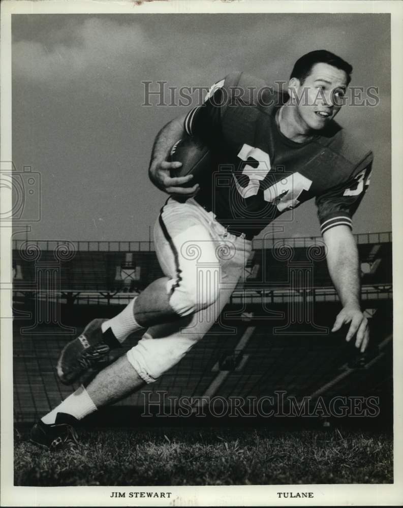 1962 Press Photo Tulane University football&#39;s Jim Stewart - nos35037- Historic Images