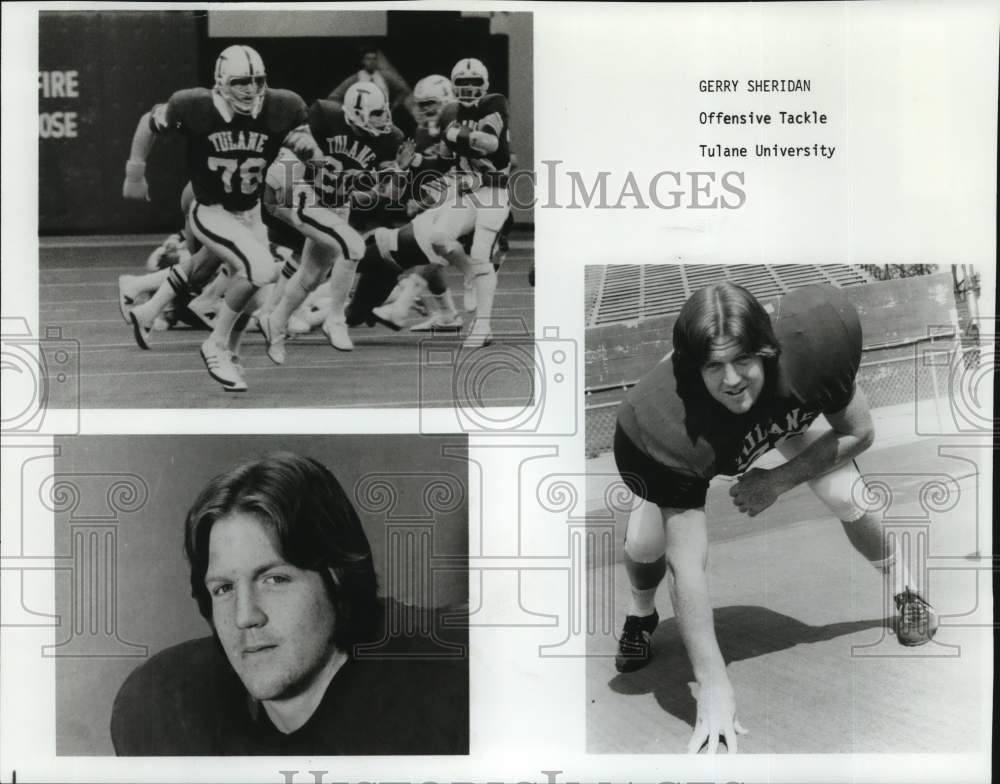 1979 Press Photo Tulane University football offensive tackle Gerry Sheridan- Historic Images