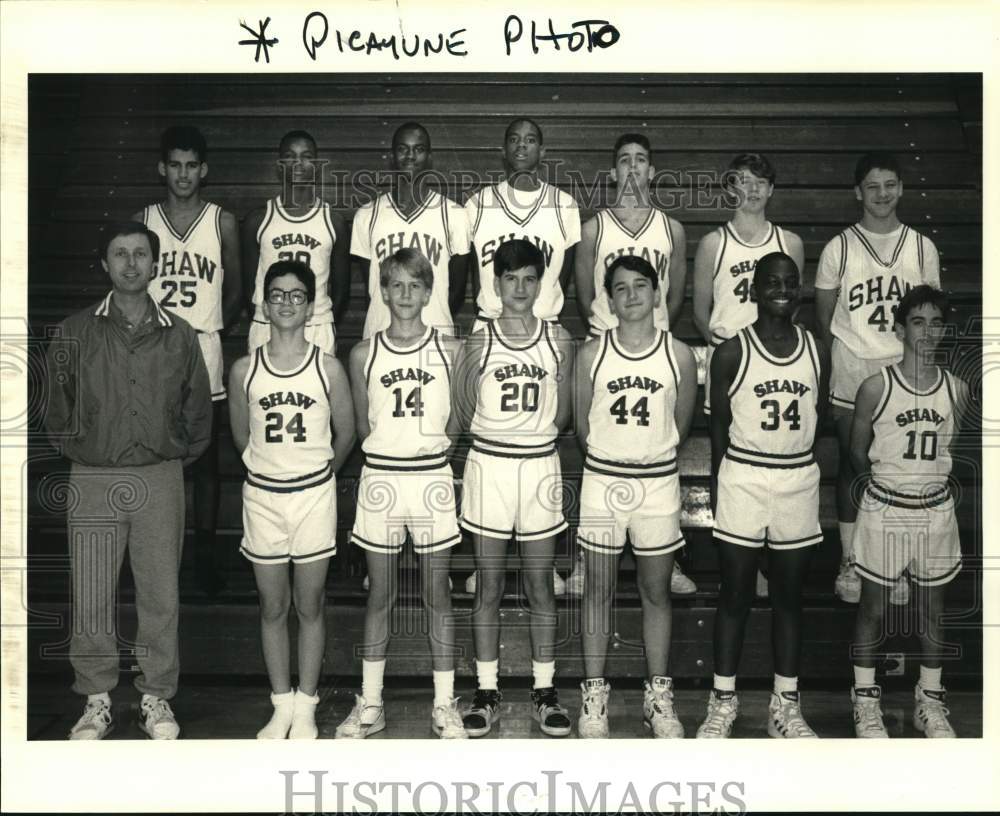 1990 Press Photo Shaw Jr High team is District 11-AAAA basketball champion- Historic Images