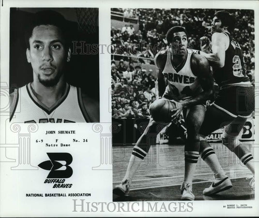 1978 Press Photo NBA's Buffalo Braves 6'9" basketball forward John Shumate- Historic Images