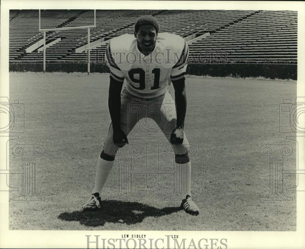 1978 Press Photo Louisiana State University football lineman Lew Sibley- Historic Images