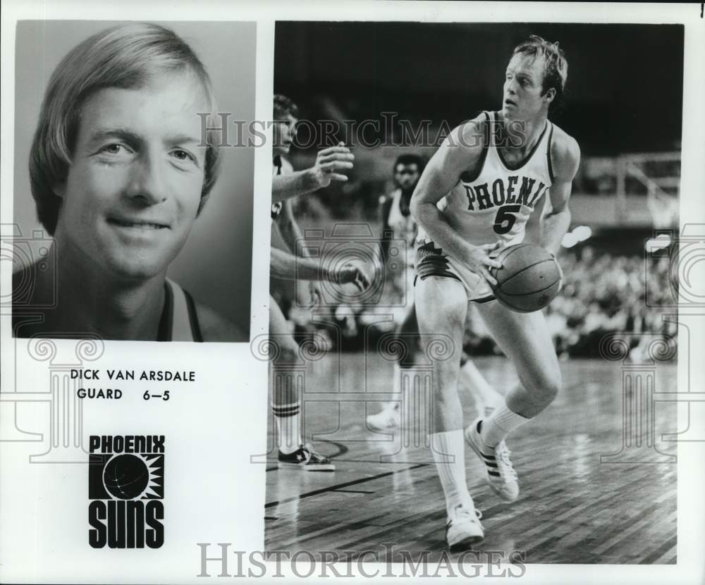 1977 Press Photo Phoenix Suns 6&#39;5&quot; basketball guard Dick Van Arsdale - nos35166- Historic Images