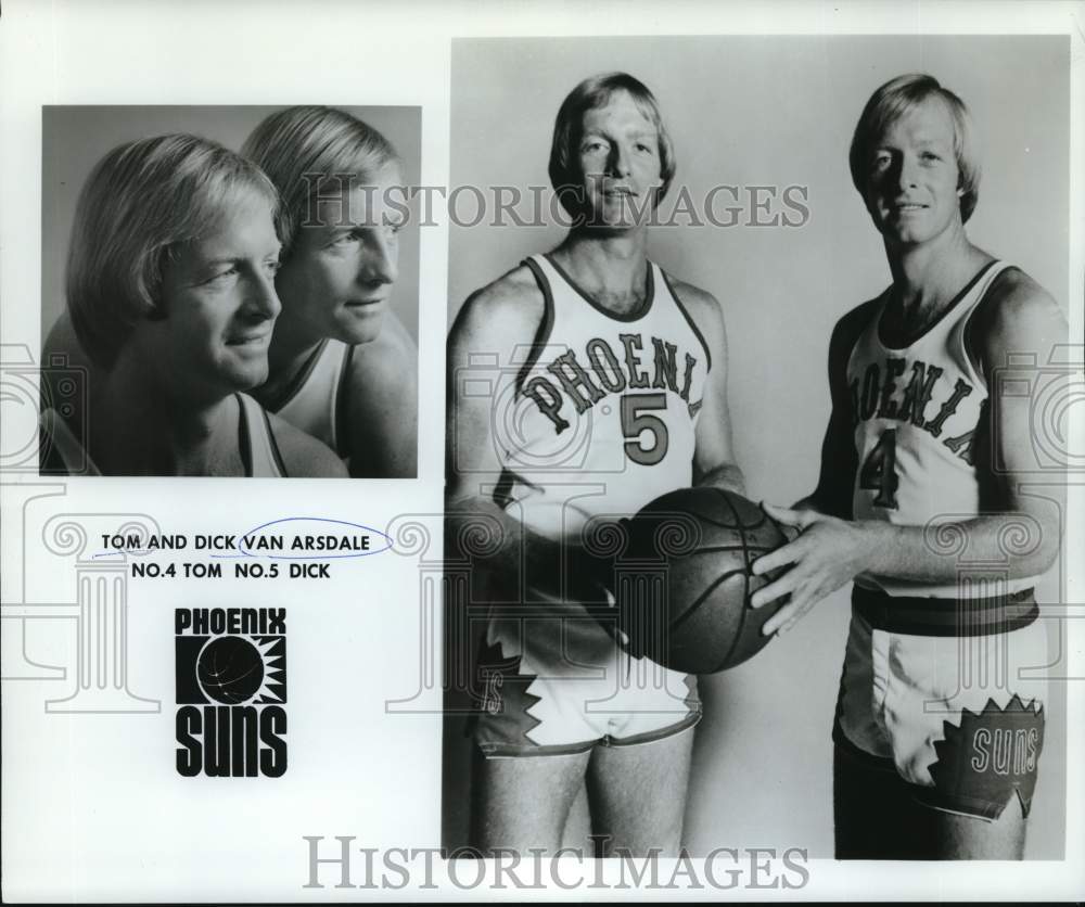 Press Photo Phoenix Suns&#39; twin basketball players Tom and Dick Van Arsdale- Historic Images