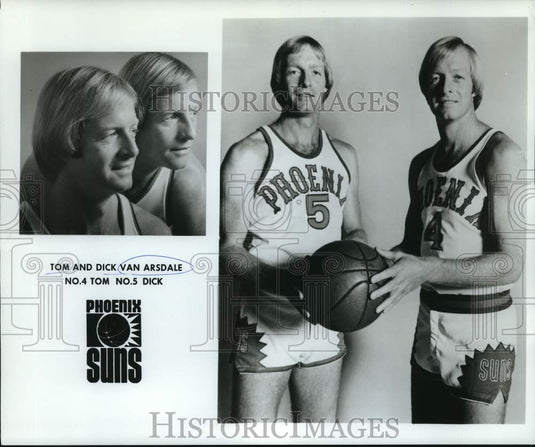 Press Photo Phoenix Suns' twin basketball players Tom and Dick Van Arsdale- Historic Images