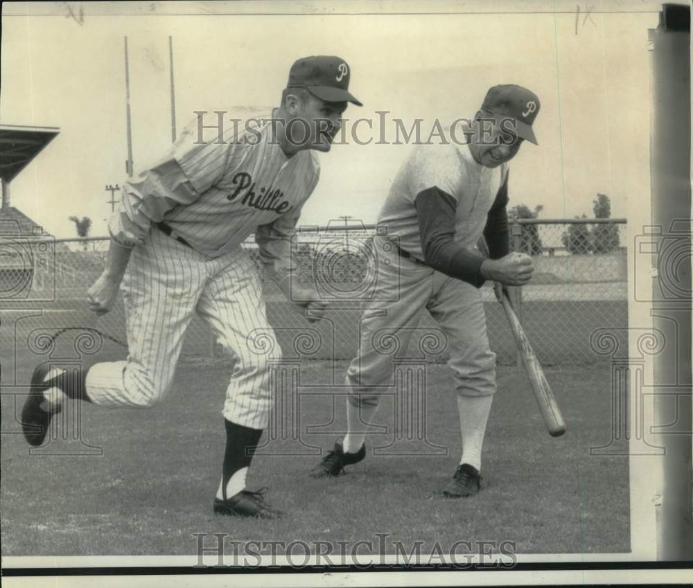 1968 Press Photo Philadelphia Phillies baseball&#39;s Chris Short and George Myatt- Historic Images