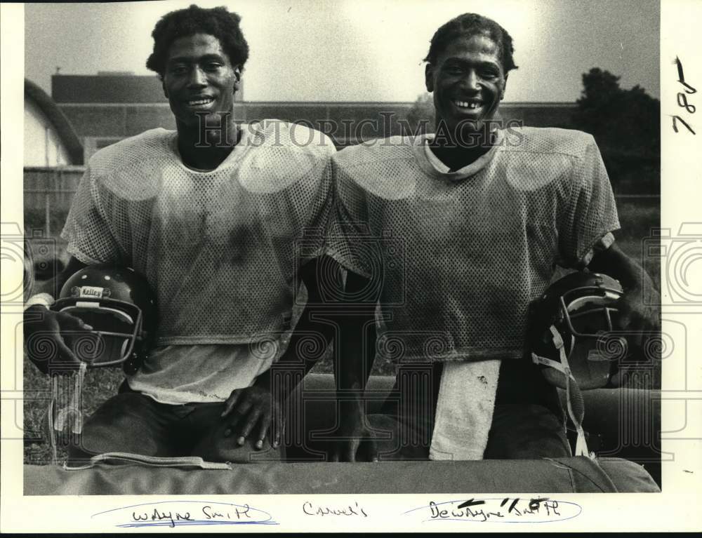 1979 Press Photo Carvel&#39;s football players Wayne Smith and Dewayne - nos35203- Historic Images