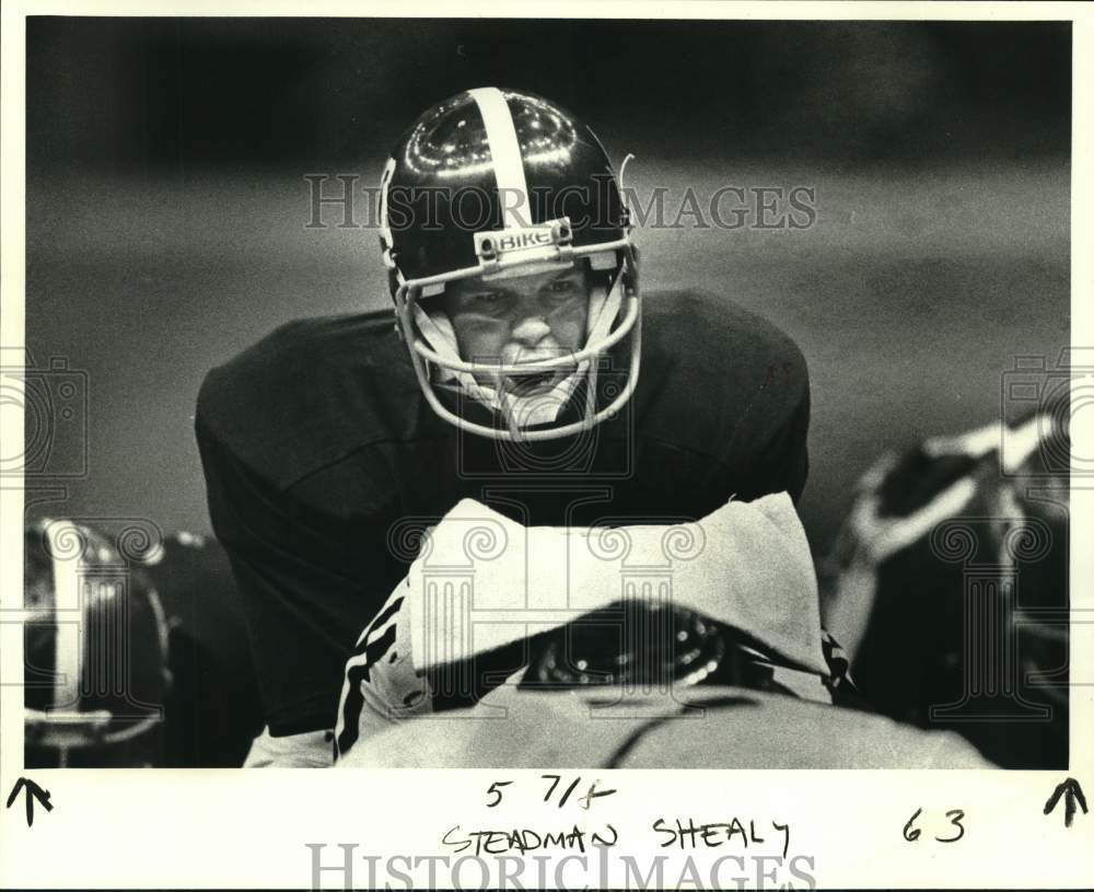 1979 Press Photo University of Alabama football&#39;s Steadman Shealy barks orders- Historic Images