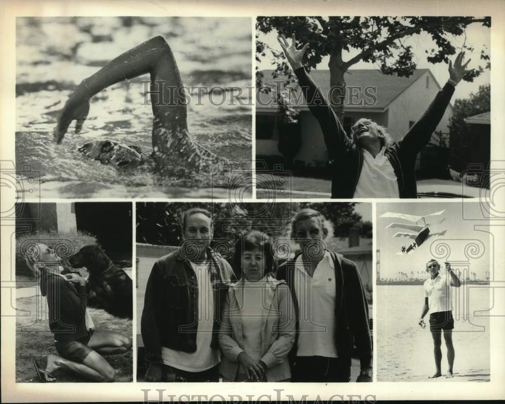 1976 Press Photo Champion swimmer Tim Shaw shown during training and relaxation- Historic Images