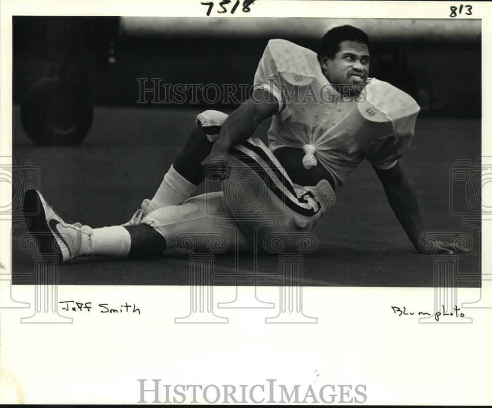 1984 Press Photo Nebraska&#39;s football player Jeff Smith - nos35296- Historic Images