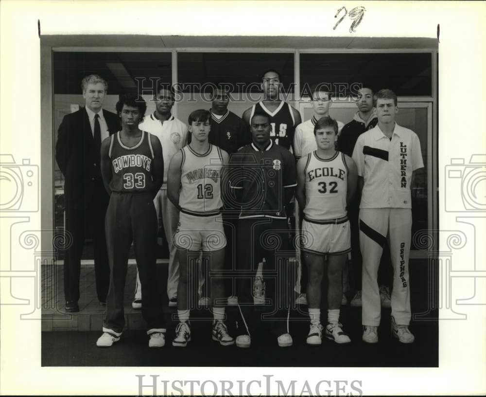 1989 Press Photo Small Schools All-Metro boys basketball team. - nos35300- Historic Images