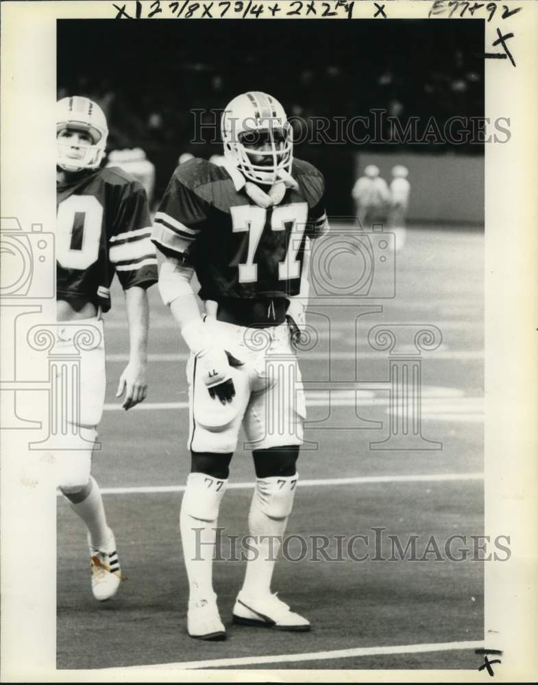 1979 Press Photo Tulane University football player Wilfred Simon, #77.- Historic Images