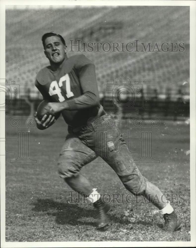 Press Photo Football player #47, Monk Simons - nos35395- Historic Images