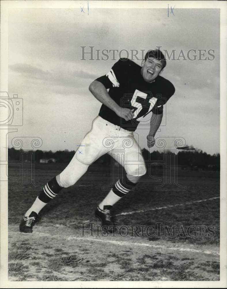 1968 Press Photo Northeast football linebacker Julian &quot;Butch&quot; Shuman.- Historic Images