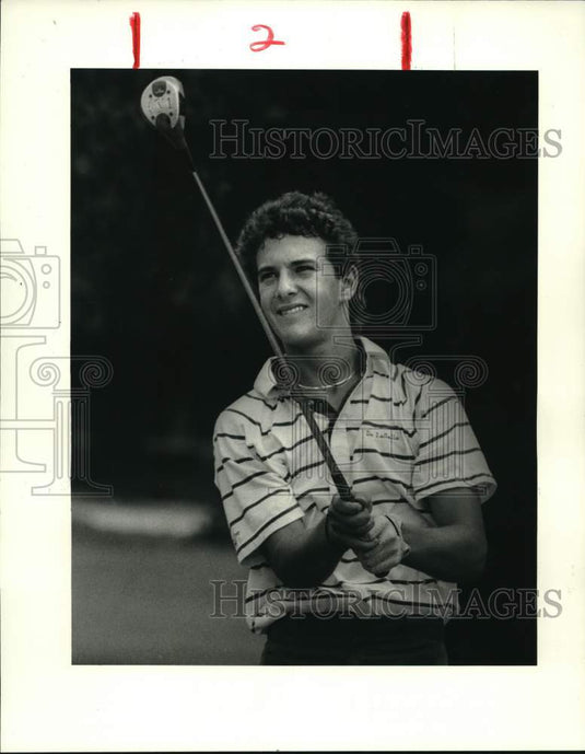 1986 Press Photo Chris Shuler in second round at Audubon Park Golf Course- Historic Images
