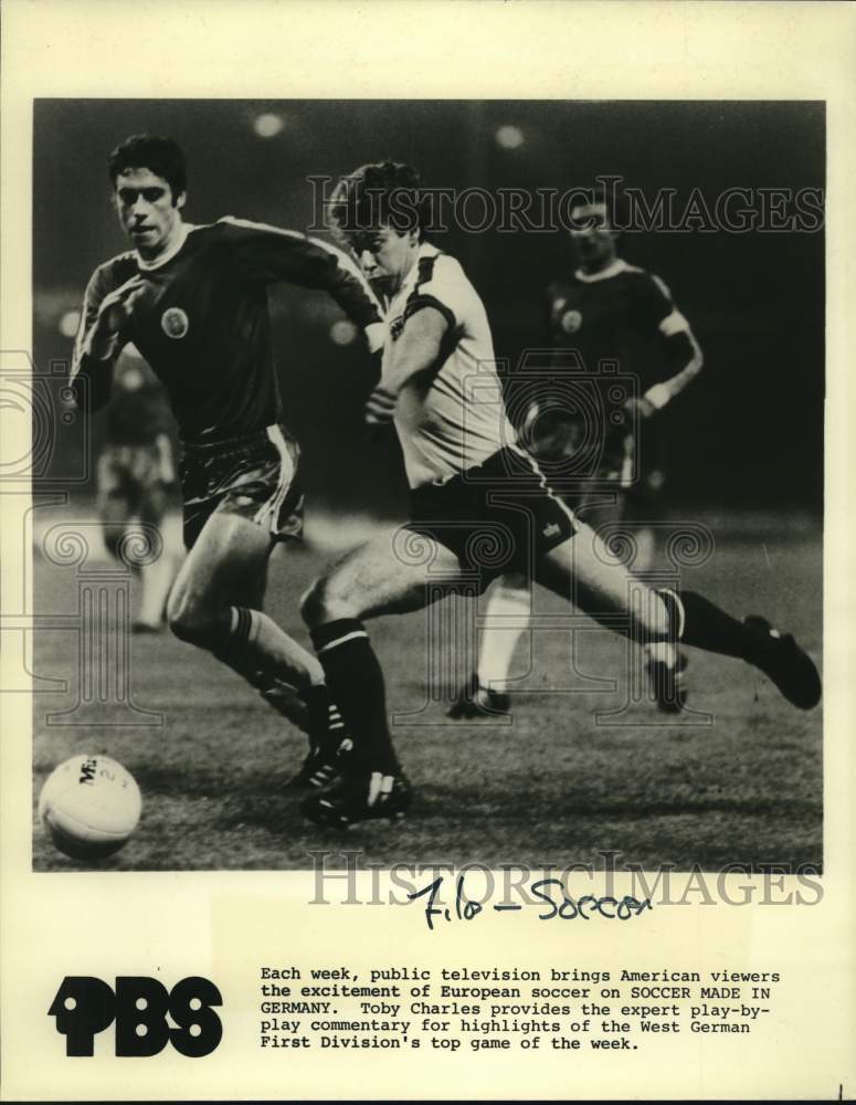 1980 Press Photo PBS presents European soccer each week from West Germany.- Historic Images