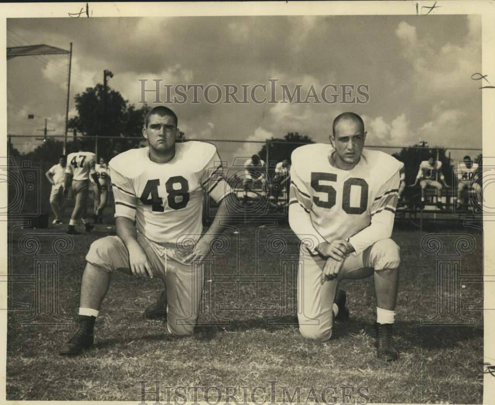 Press Photo Right Tackle Mike Stevens/Left Tackle Gerald Jeandron - nos36143- Historic Images