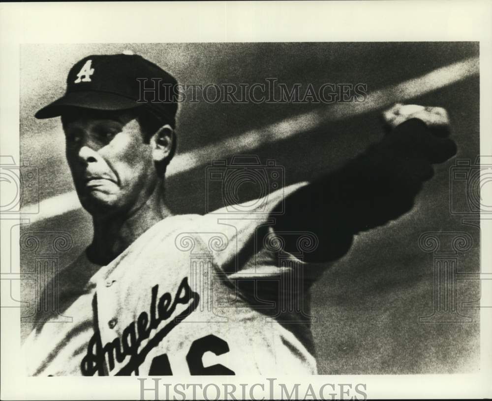 1968 Press Photo Dodger Baseball Pitcher Larry Staab Hurls - nos36371- Historic Images