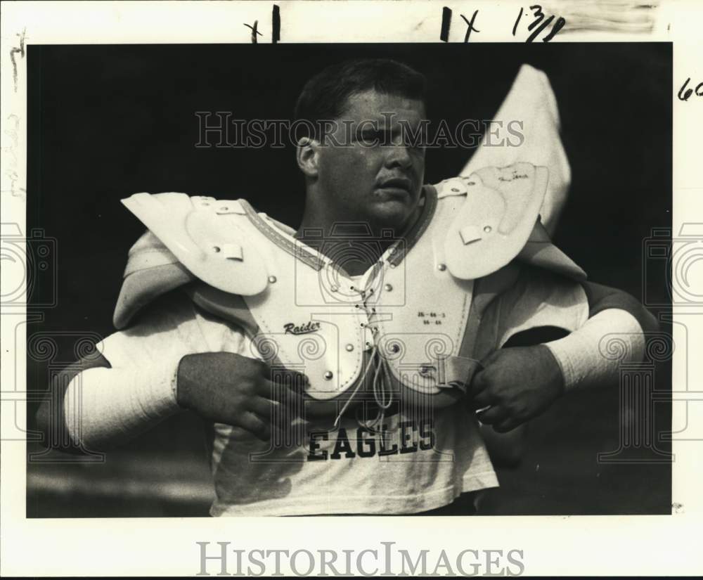 1980 Press Photo Ridgewood High School Football Kicker David Speice, Metairie- Historic Images