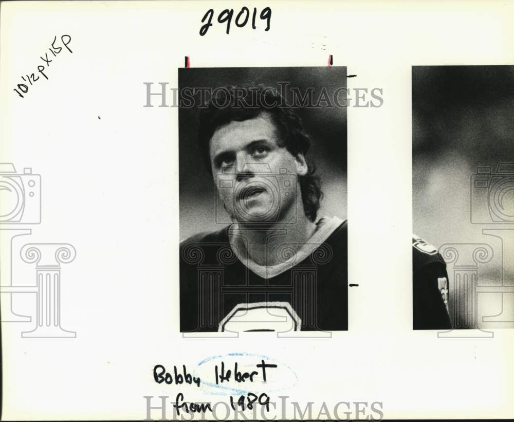 1989 Press Photo Bobby Hebert, New Orleans Saints Football Quarterback- Historic Images