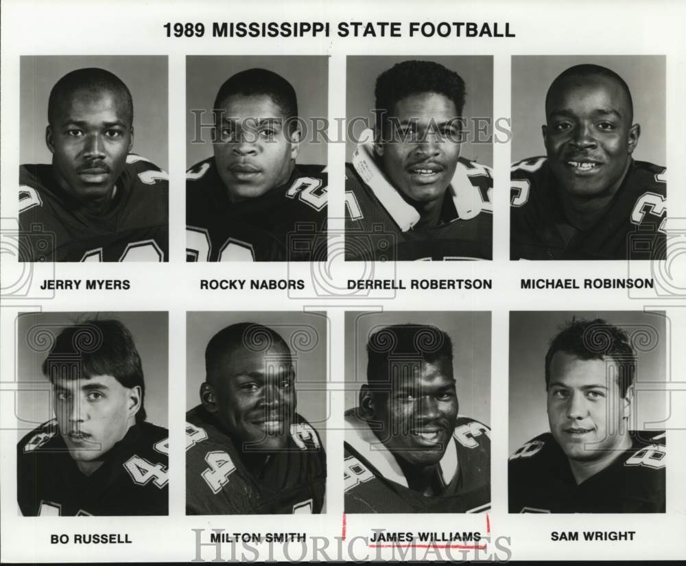 1989 Press Photo 1989 Mississippi State Football team members. - nos36458- Historic Images