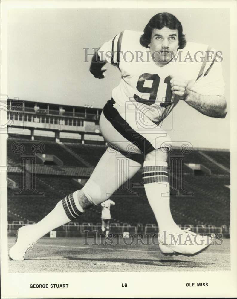 1978 Press Photo Ole Miss Football Linebacker George Stuart - nos36764- Historic Images