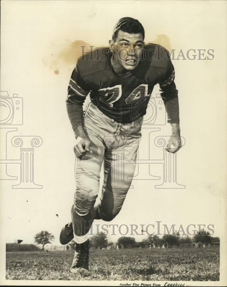 1956 Press Photo Football Tackle Ray Spence, Louisiana State University- Historic Images