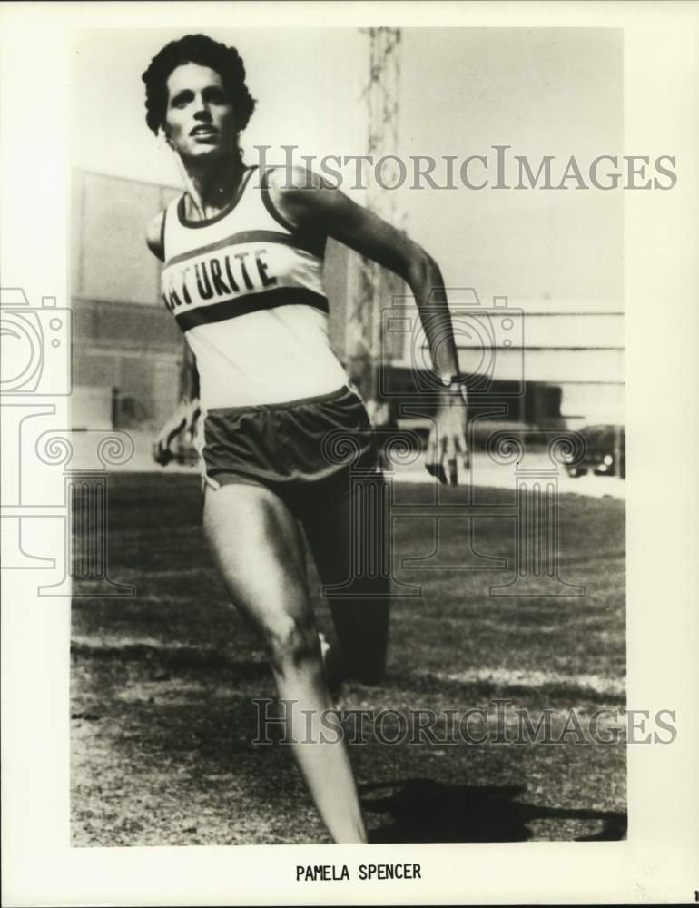 1982 Press Photo High Jumper Pamela Spencer - nos36797- Historic Images