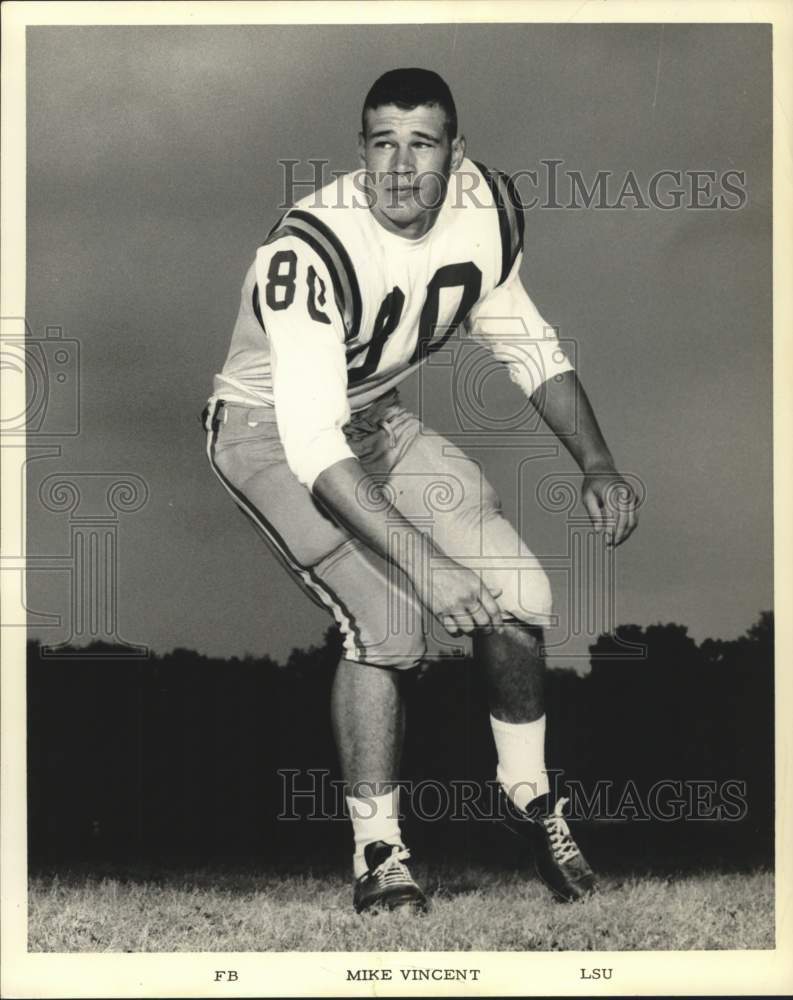 1967 Press Photo Louisiana State University&#39;s football fullback Mike Vincent.- Historic Images