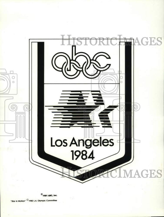 1980 Press Photo "Star in Motion" the symbol of the 1984 Summer Olympics.- Historic Images