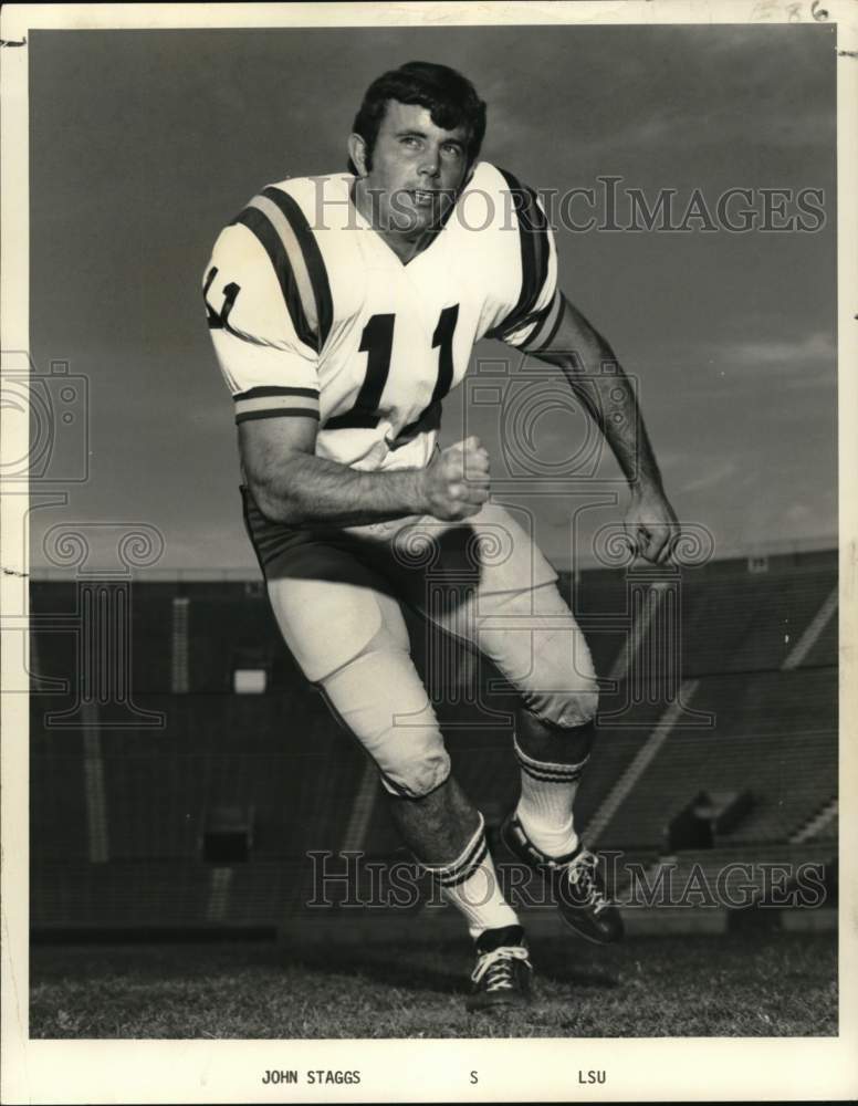 1972 Press Photo Louisiana State University football safety John Staggs.- Historic Images