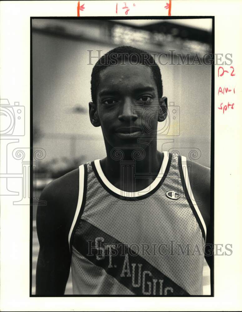 1988 Press Photo St. Augustine High School Basketballer Kendall, New Orleans- Historic Images