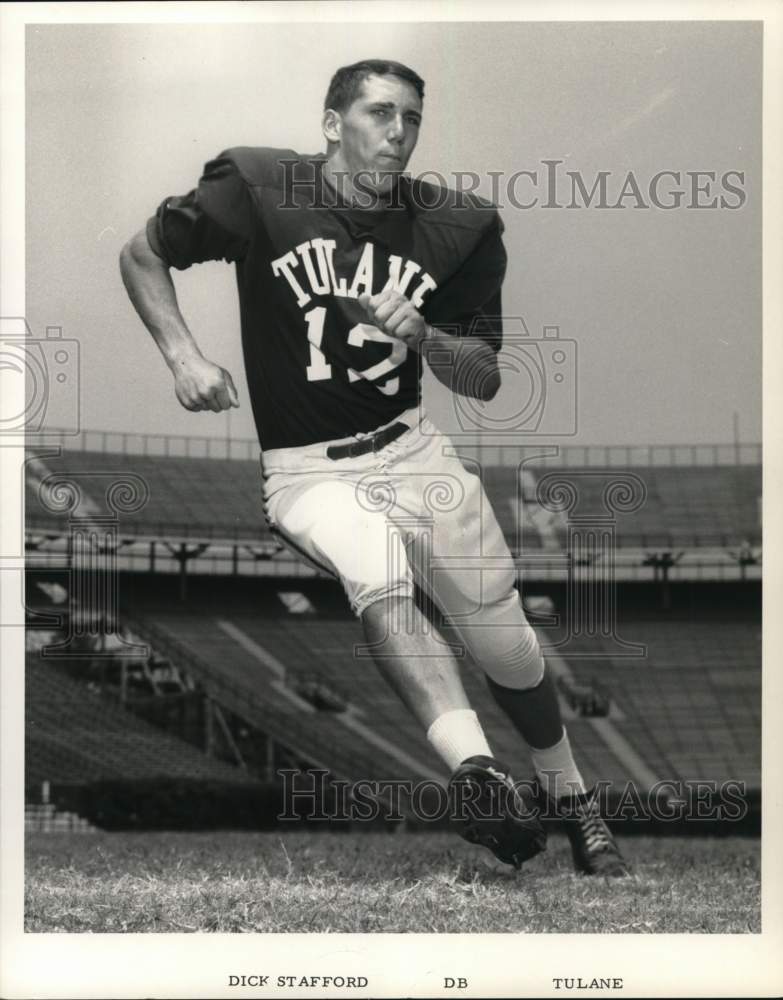 1967 Press Photo Tulane University Football Defensive Back Dick Stanford- Historic Images