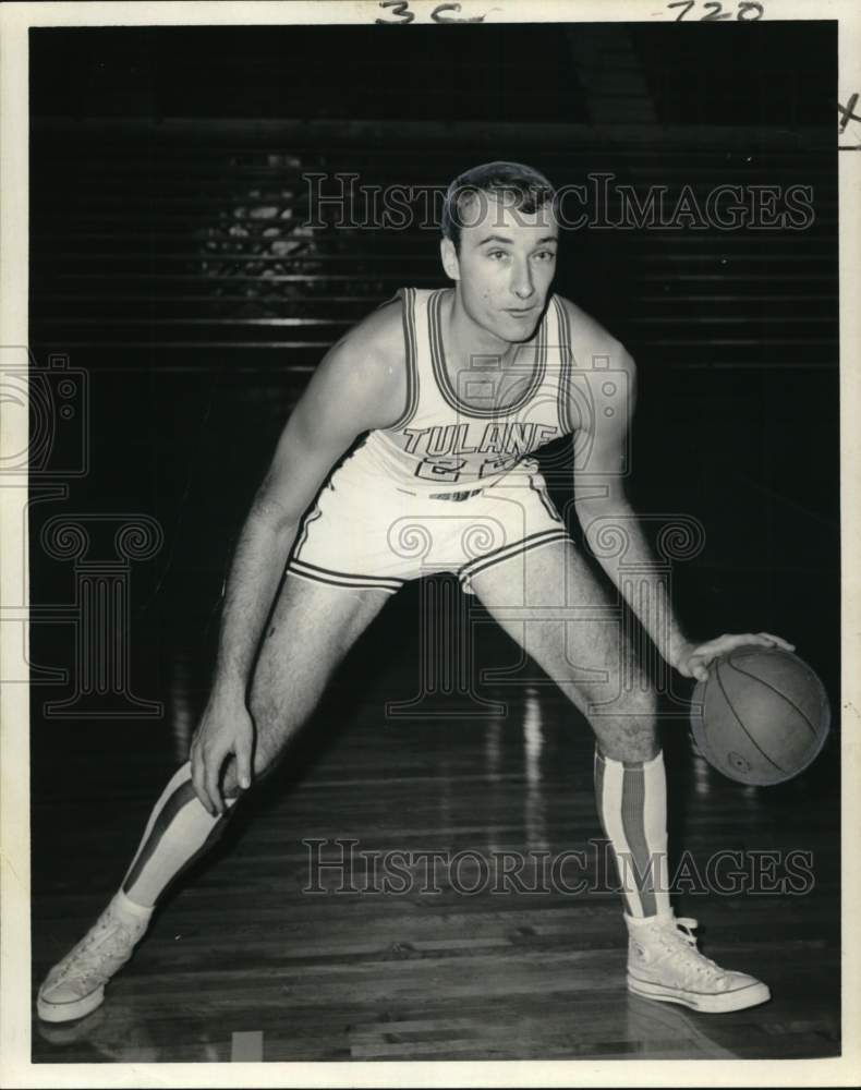 1967 Press Photo Tulane Basketball Center Mitch Urbanski, New Orleans- Historic Images