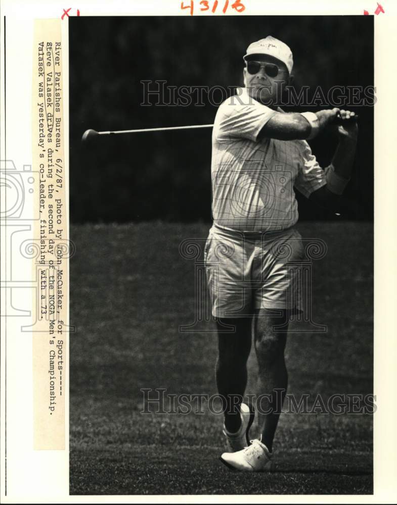 1987 Press Photo Golfer Steve Valasek at New Orleans Golf Association Match- Historic Images