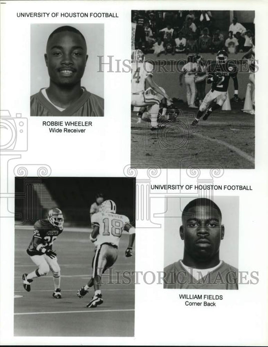 Press Photo University of Houston Football Players, Scenes on Field - nos37257- Historic Images