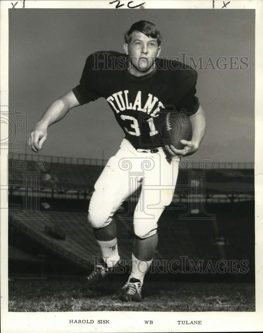 1968 Press Photo Tulane Football Player Harold Sisk, New Orleans - nos37358- Historic Images