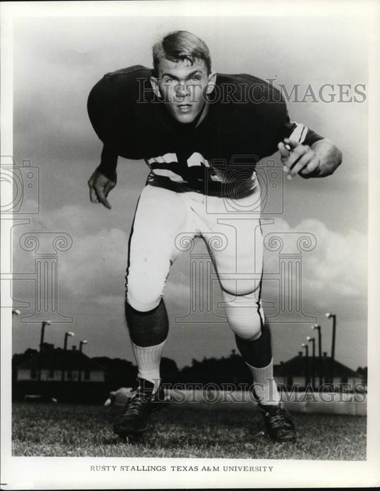 1968 Press Photo Rusty Stallings, Texas A&M University football - nos37414- Historic Images