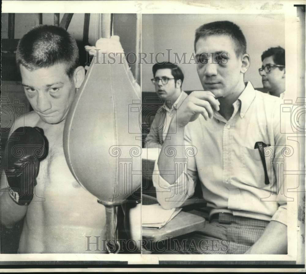 1969 Press Photo Boxer Mark Tessman of Houston in University of Houston Class- Historic Images