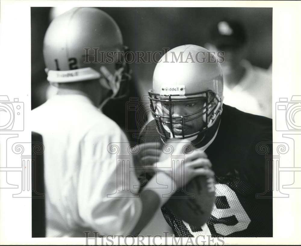 1989 Press Photo Pat Swoopes, Football Player- Historic Images