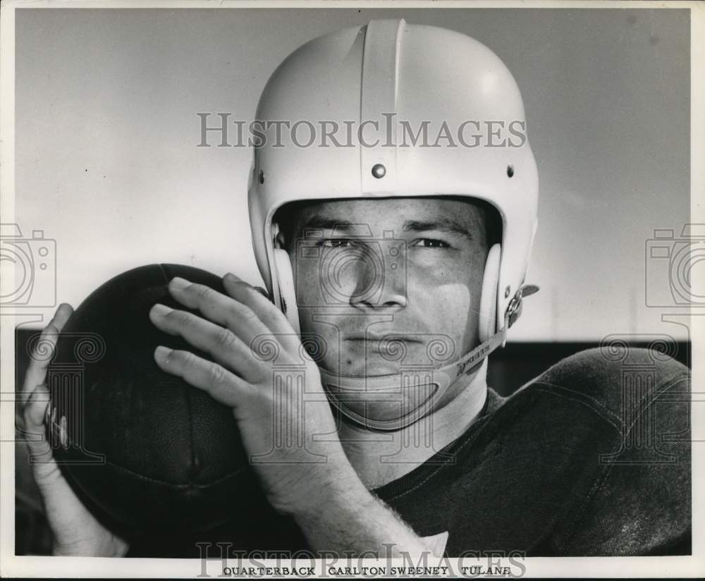 Press Photo Tulane Football Quarterback Carlton Sweeney- Historic Images